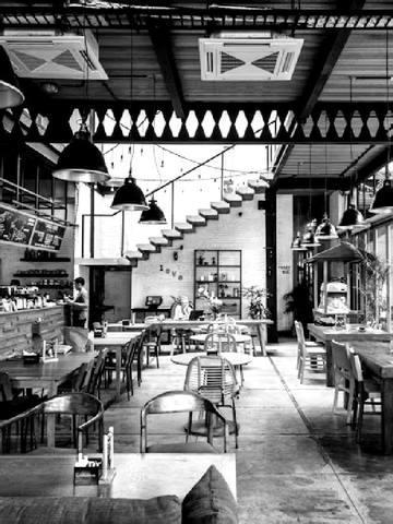 [project title] — the concept's dining room, dithered